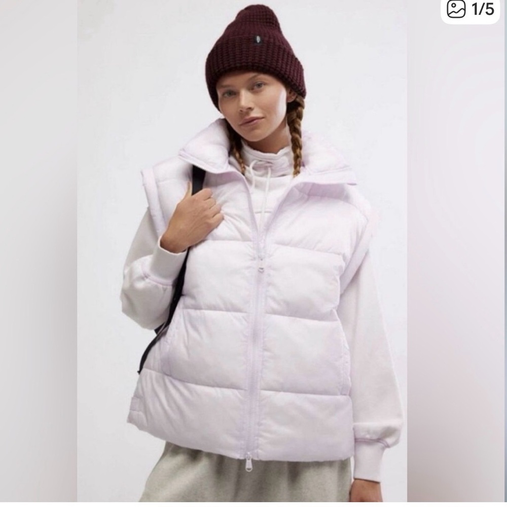 FP Movement by Free People In A Bubble Puffer Vest color Rose quartz